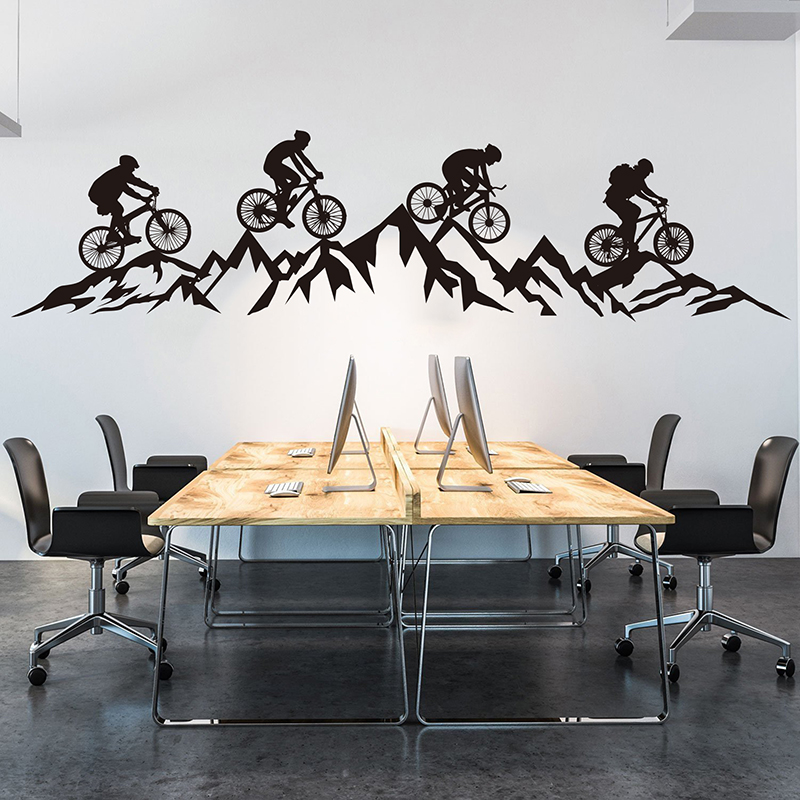 Office Furniture Usa - Large Mountain Bicycle Adventure Travel Wall