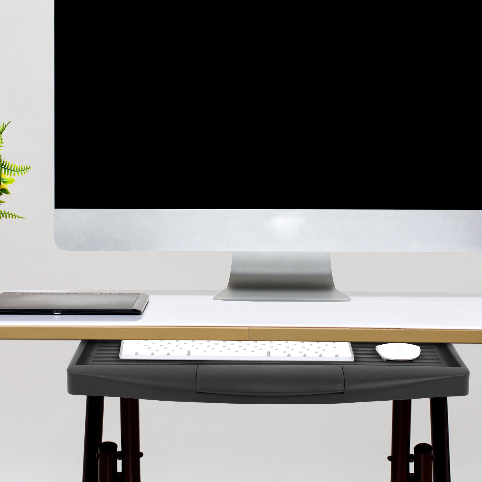 Keyboard Drawer Under - Under Desk Keyboard Storage Tray Creative