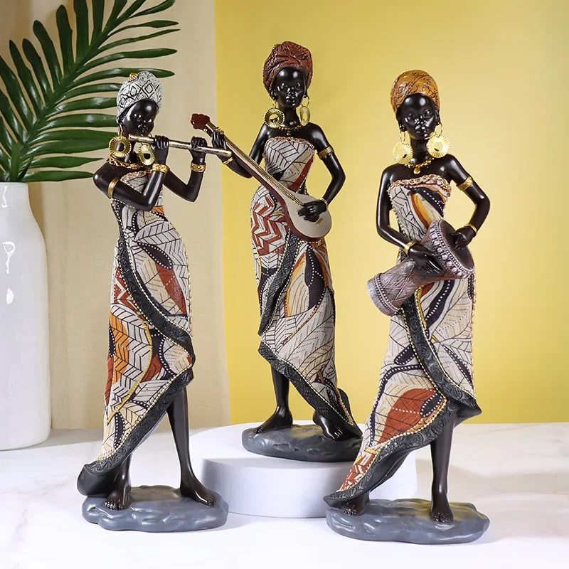 Office Furniture Plan - 31cm Vintage African style Resin Crafts