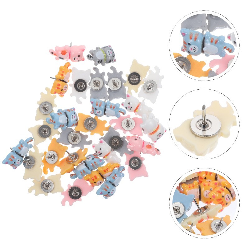 20Pcs Cute Resin Cat Push Pins - Bulletin Board Cork 评论和价格