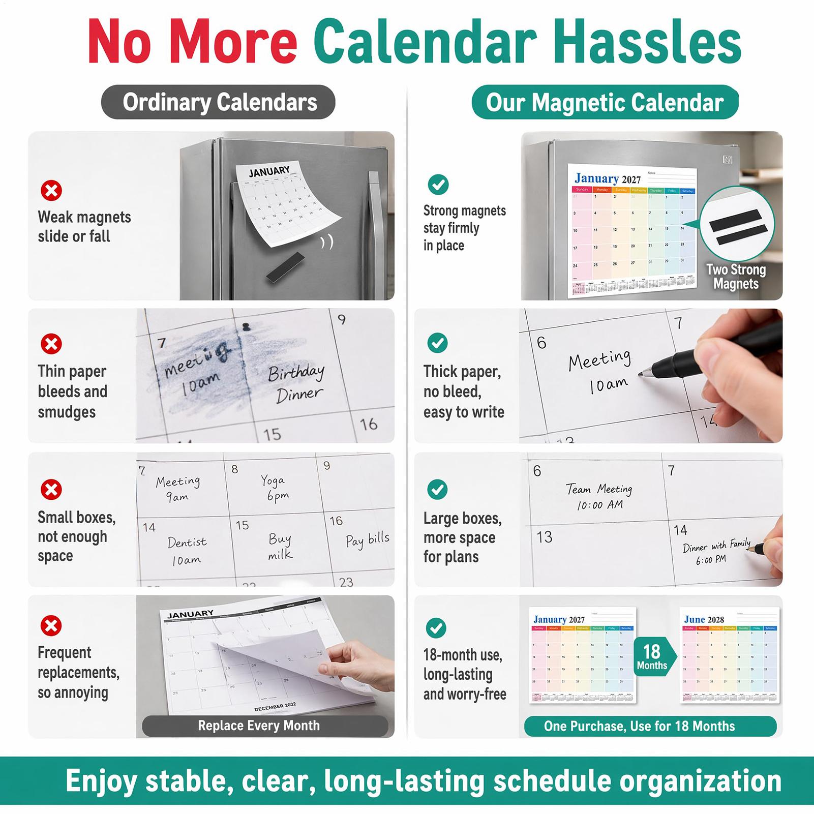 Magnetic Calendar For Refriger - Magnetic Whiteboard Calendar 评论和价格