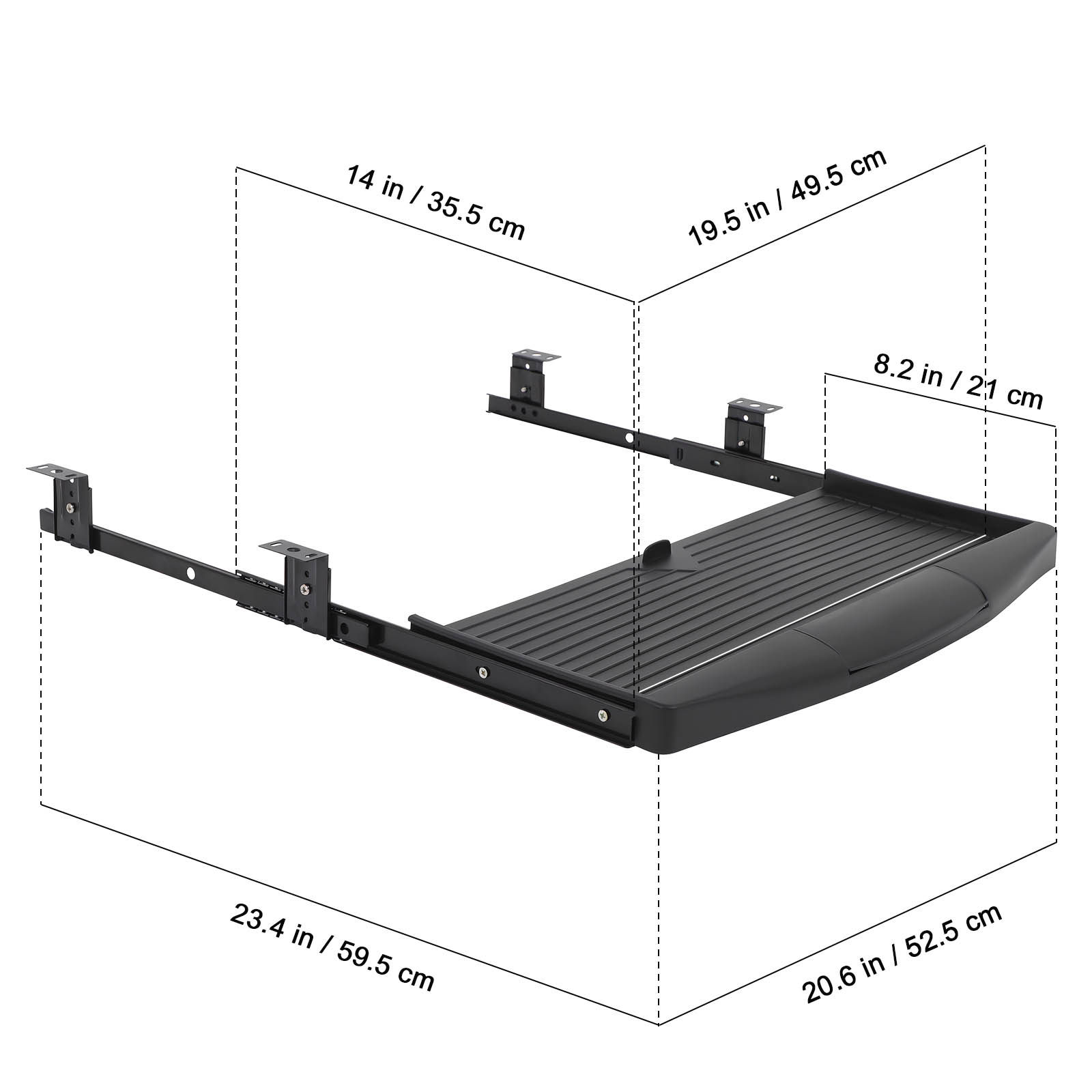 Creative Aluminum Alloy PP Key - Keyboard Drawer Under 评论和价格
