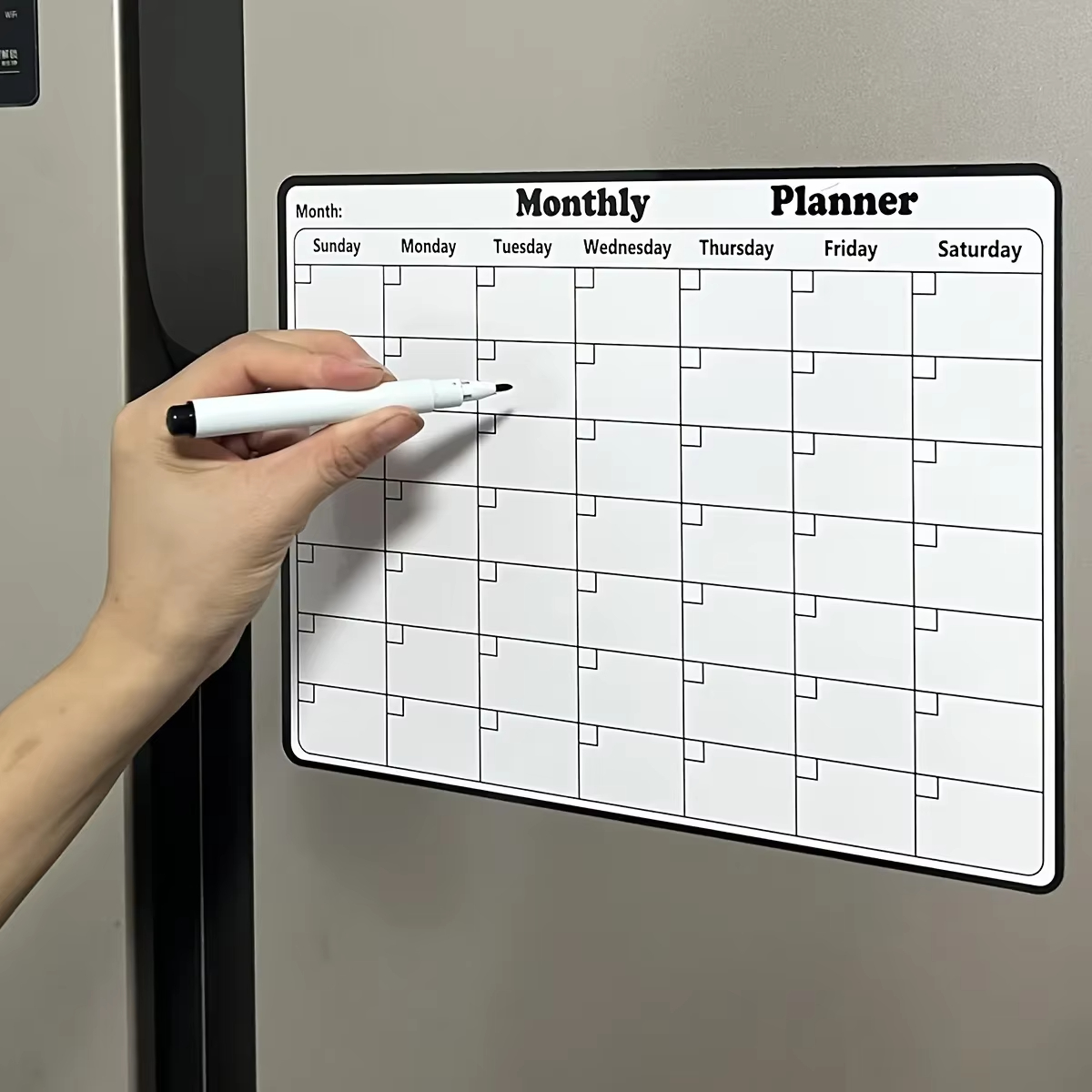 1 Pack Reusable Magnetic Refri - Magnetic Whiteboard Calendar 评论和价格