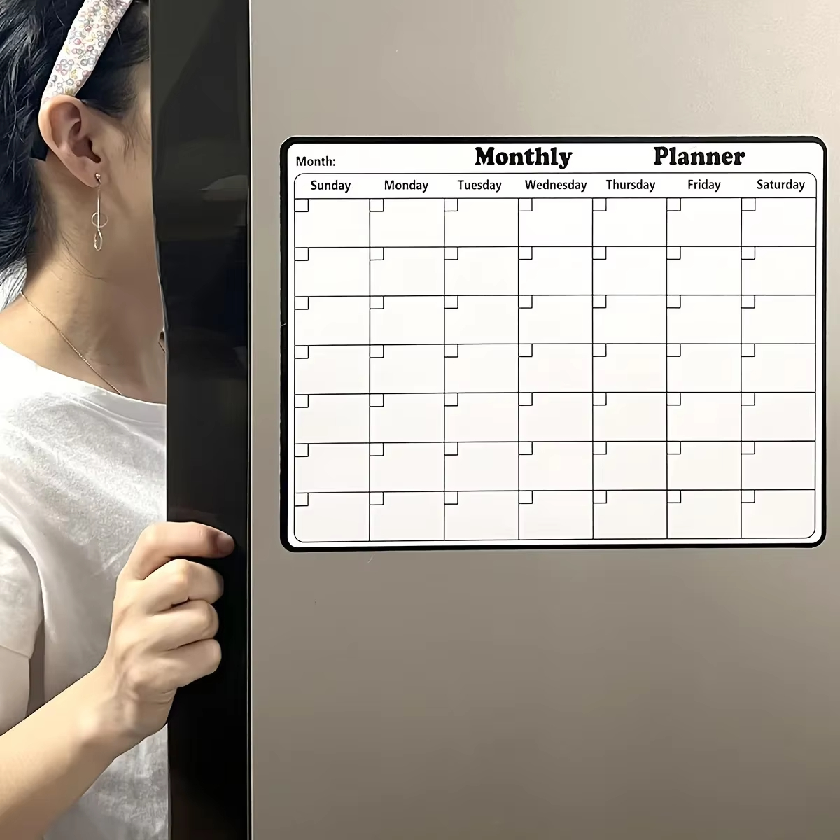 1 Pack Reusable Magnetic Refri - Magnetic Whiteboard Calendar 评论和价格