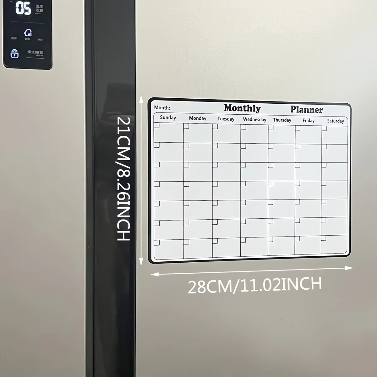 1 Pack Reusable Magnetic Refri - Magnetic Whiteboard Calendar 评论和价格