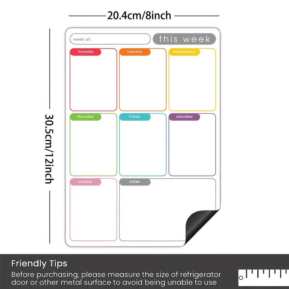 A4 Magnetic Weekly Planner, Er - Magnetic Whiteboard Calendar 评论和价格