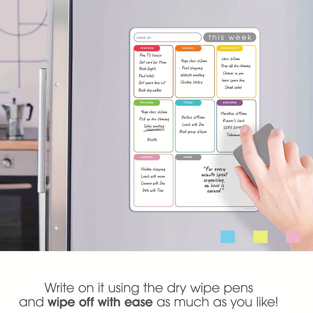 A4 Magnetic Weekly Planner, Er - Magnetic Whiteboard Calendar 评论和价格