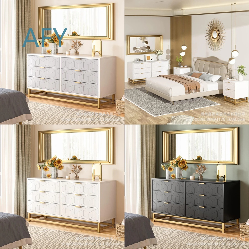 New Custom Wooden Six Drawer D - Office Furniture Ikea 评论和价格