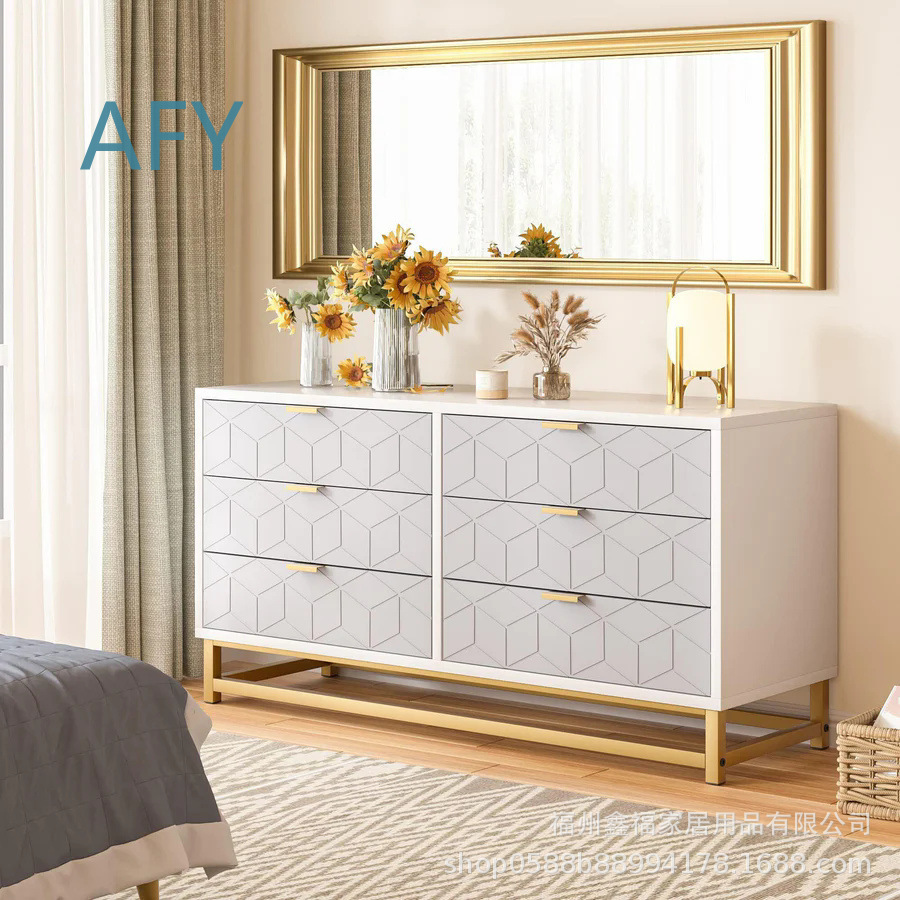 New Custom Wooden Six Drawer D - Office Furniture Ikea 评论和价格