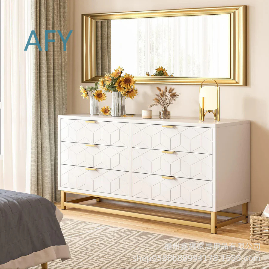 New Custom Wooden Six Drawer D - Office Furniture Ikea 评论和价格