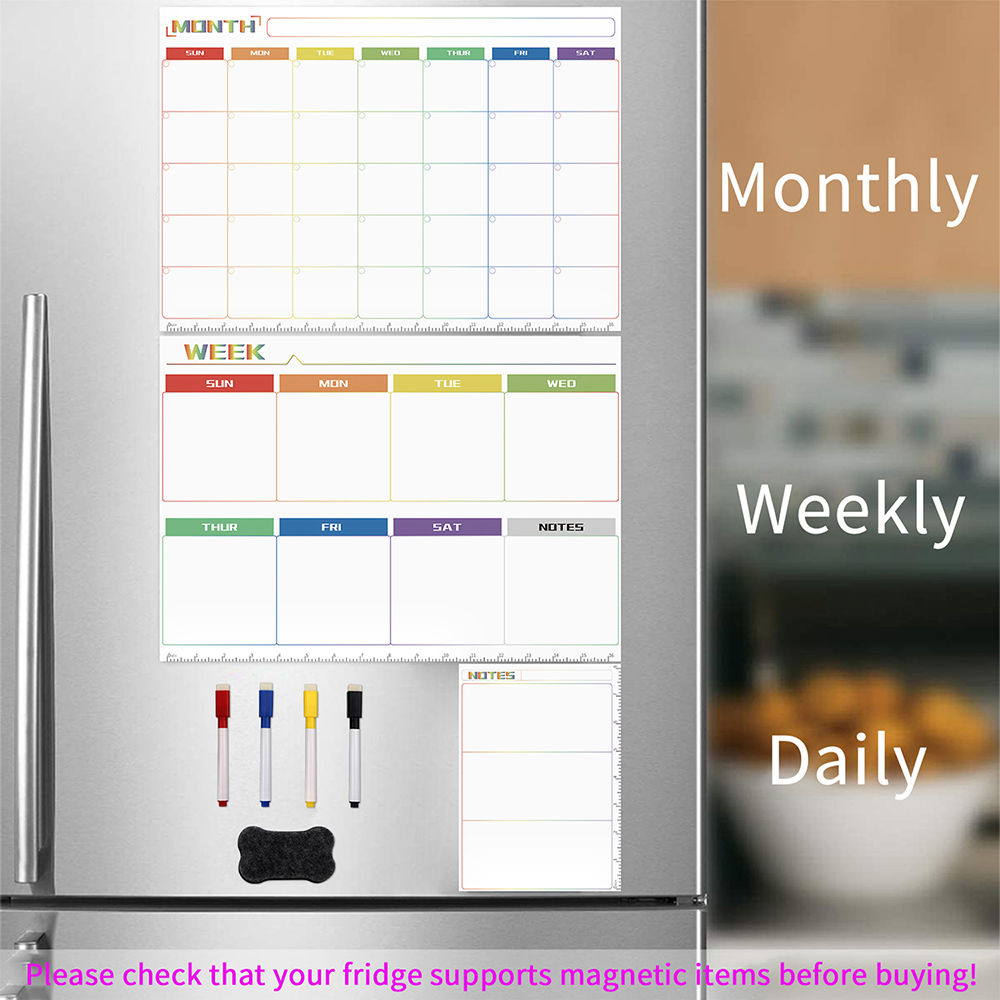 Magnetic Dry Erase Board Reusa - Magnetic Whiteboard Calendar 评论和价格