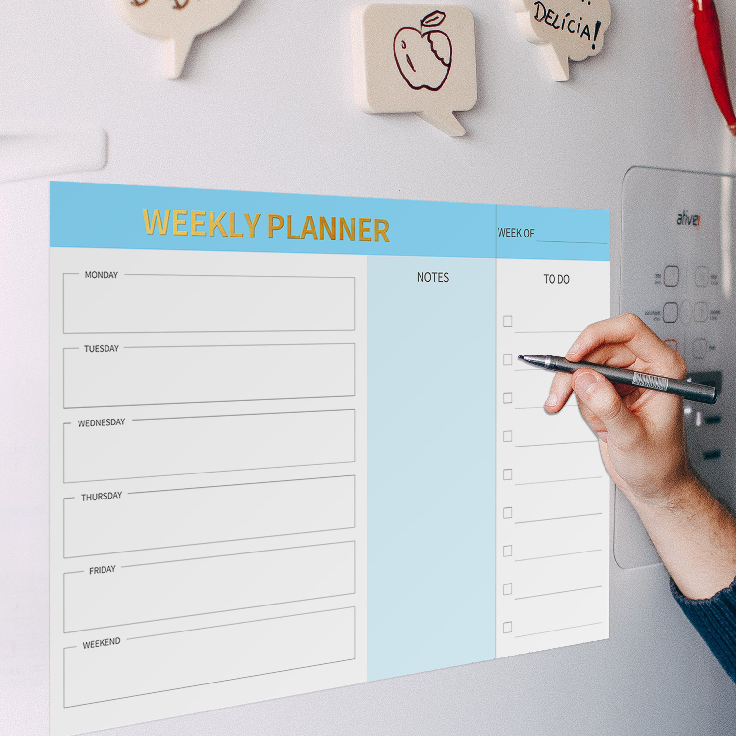 Magnetic Weekly Planner Fridge - Magnetic Whiteboard Calendar 评论和价格