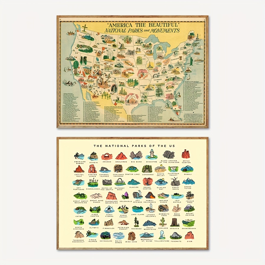 Vintage National Parks and Mon - Office Furniture Usa 评论和价格
